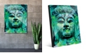 Creative Gallery Teal Green Stained Buddha Abstract 20" x 24" Acrylic Wall Art Print